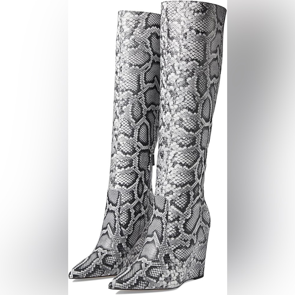MICHAEL Michael Kors Black and Gray Over the Knee Boots NIB